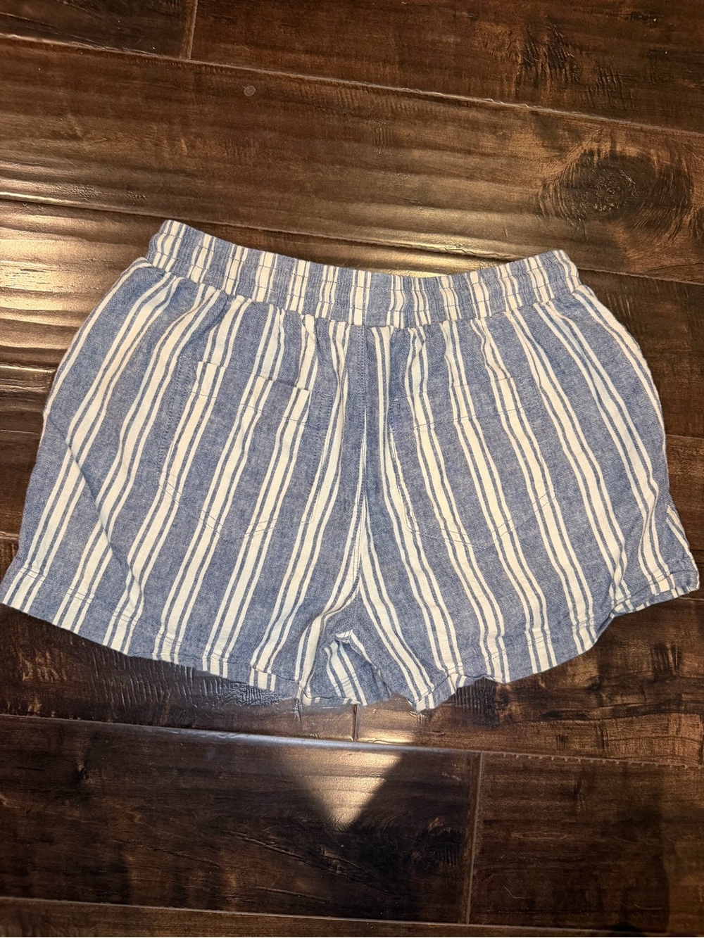 Natural Reflections Striped Drawstring Shorts (Linen & Cotton) Xsmall - Picture 9 of 11